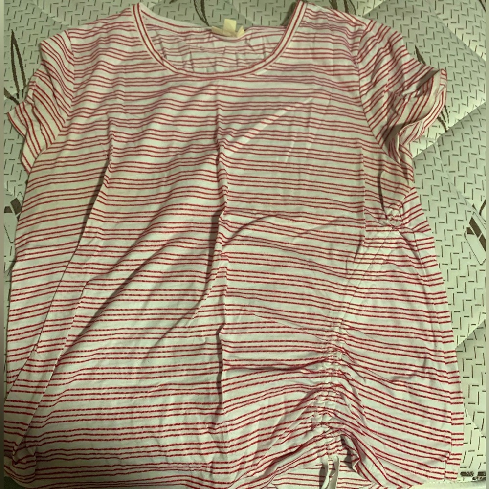 Striped red and white shirt from “Style and Co”